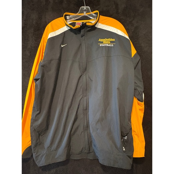 Nike Jacket Appalachian State Football  XL Black Gold Team Issued Full Zip - Picture 1 of 10